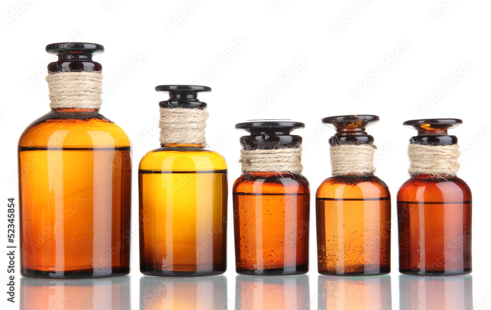 Medicine bottles isolated on white Medicine bottles isolated on white