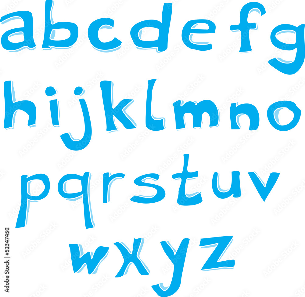 Summer ocean alphabet vector Summer ocean alphabet vector