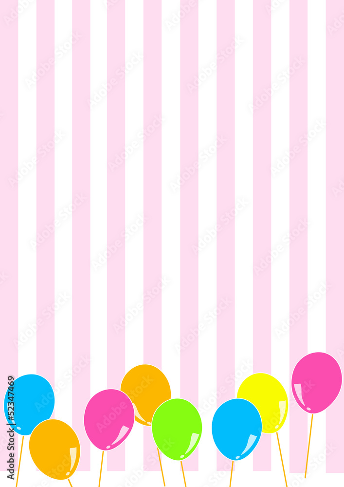 balloons party pink background