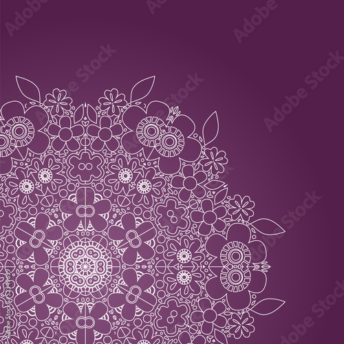 Cute delicate summer floral background in violet and white