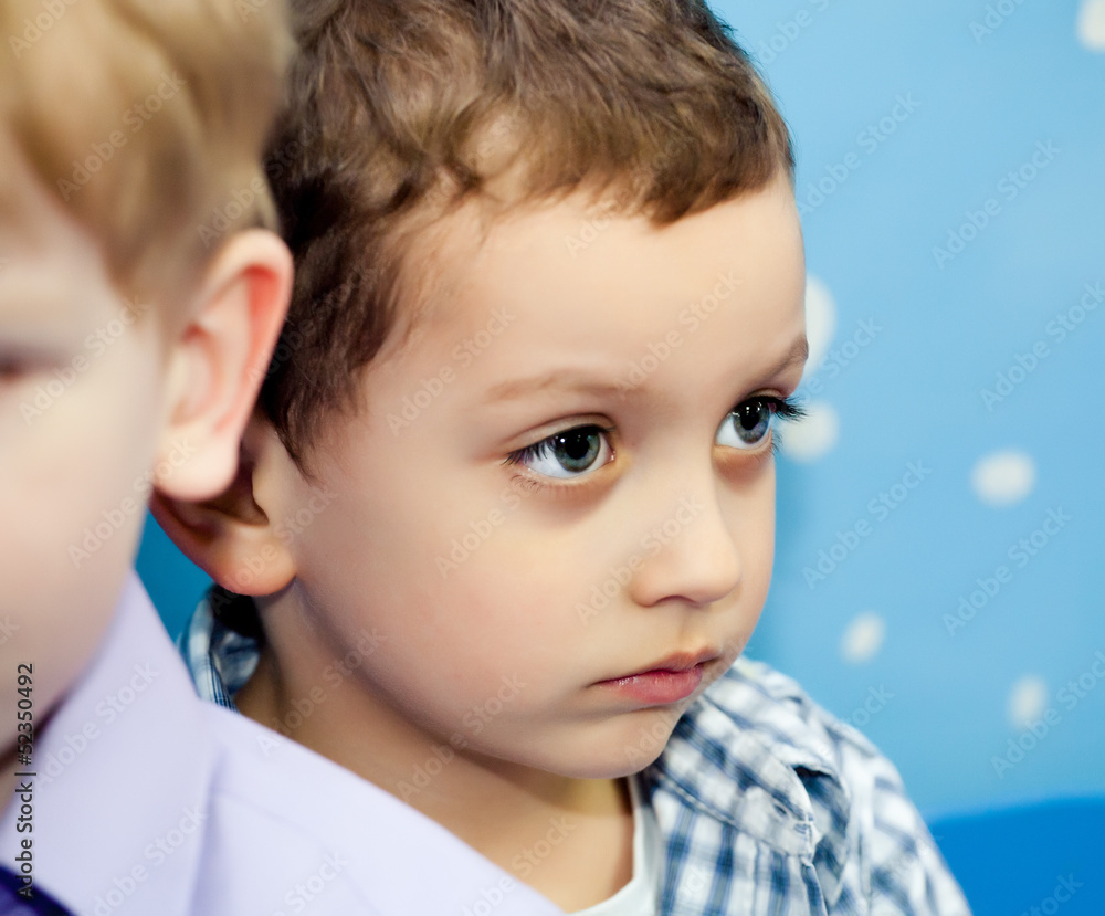 Little boy upsetting- quarell Little boy upsetting- quarell