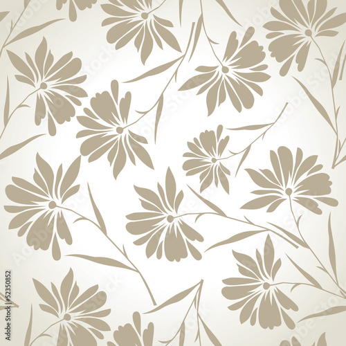 Seamless designer floral wallpaper