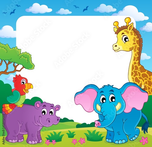 Frame with African fauna 1