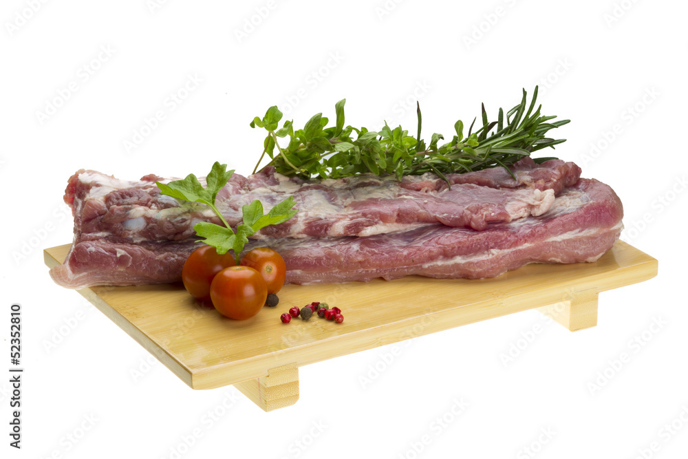 Raw pork meat