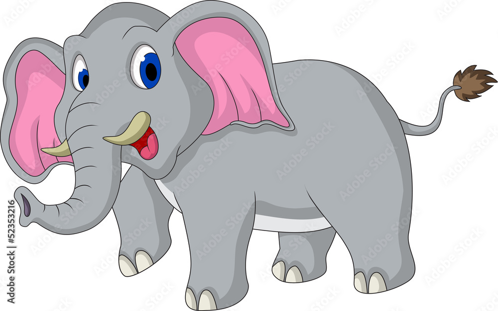 Obraz premium cute elephant cartoon