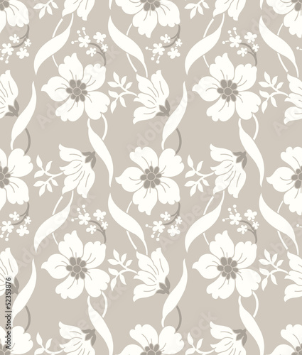 Seamless fancy designer floral wallpaper