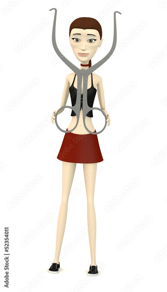 3d render of cartoon character with surgery tool 3d render of cartoon character with surgery tool