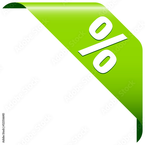 Banner "%" Green