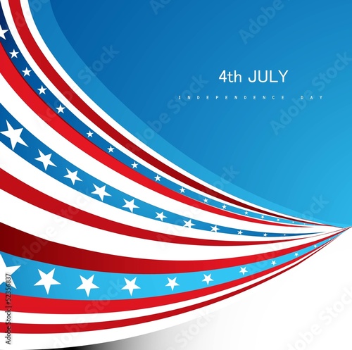 American Flag independence day wave vector design