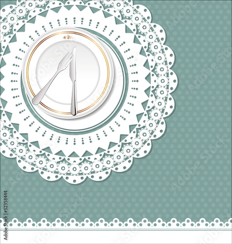 Vintage frame menu design template