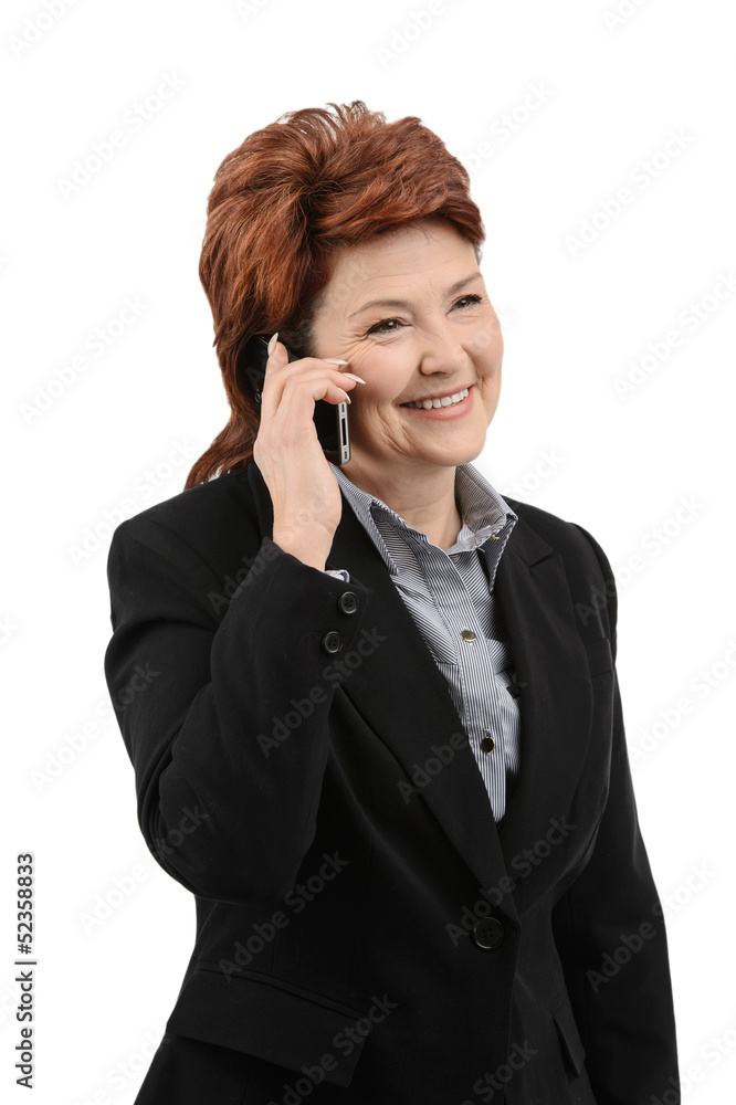 Business woman talk on the phone Business woman talk on the phone