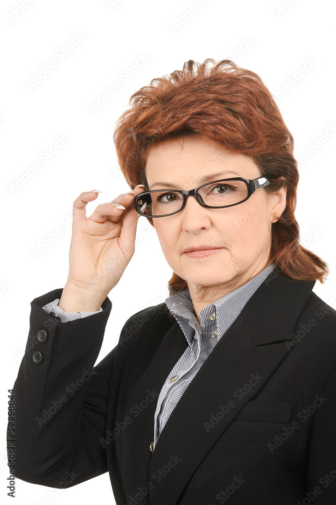Business Woman With Glass