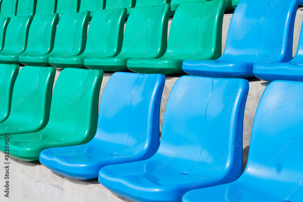 Naklejka premium Rows of empty seats in stadium