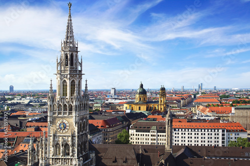 Panoramic view at the Munich.