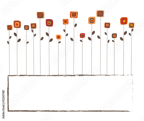 cornice floreale su sfondo bianco spazio per il testo