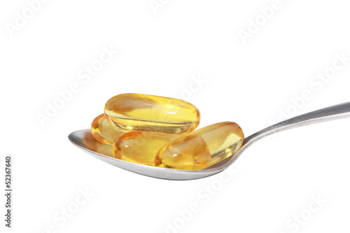 fish oil on a spoon