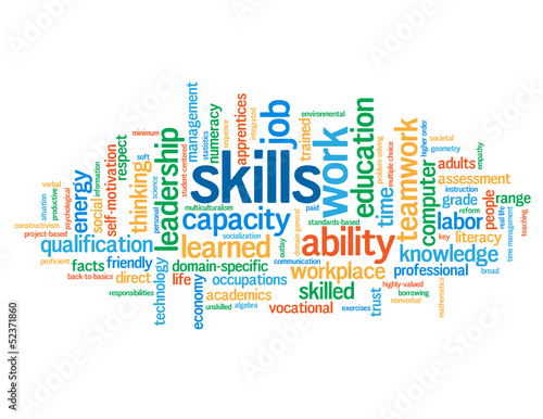 "SKILLS" Tag Cloud (talent performance  personal development cv)
