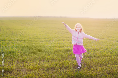 happy girl outdoor