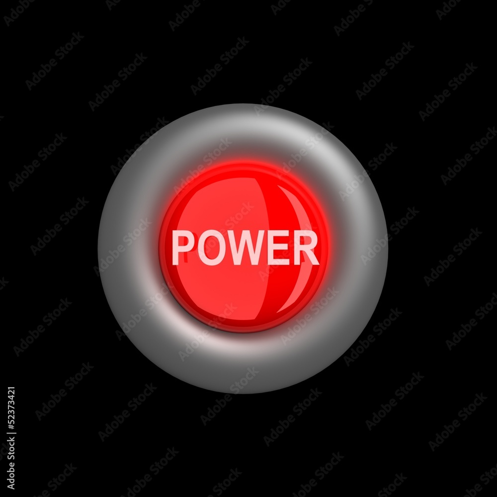 3D glossy button lighting in darkness 3D glossy button lighting in darkness