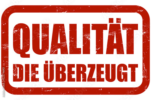 Tableau sur toile Grunge STempel rot QUALITÄT DIE ÜBERZEUGT