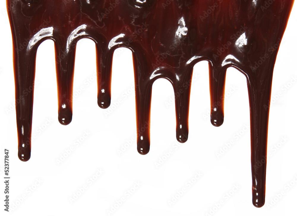 chocolate streams isolated on white background chocolate streams isolated on white background