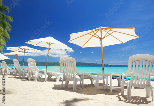 Relax area on beach