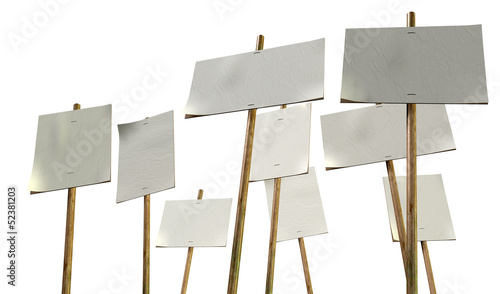 Blank Strikers Picket Plackards