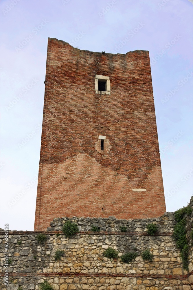 ancient tower ruins of the castle of Juliet in Montecchio in Ita
