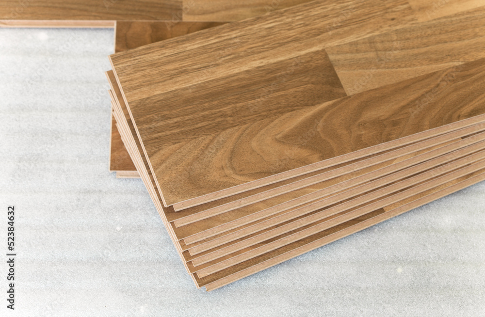 Laminate wood planks