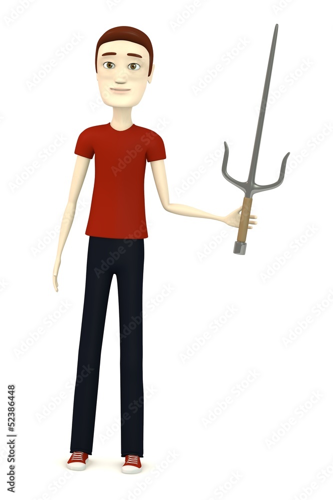 3d render of cartoon character with sai weapon 3d render of cartoon character with sai weapon