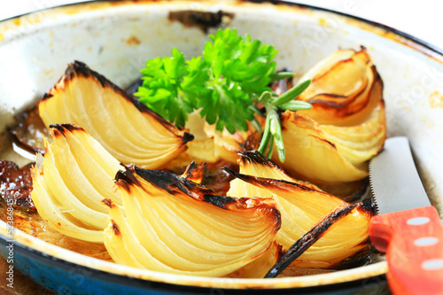 Pan roasted onion