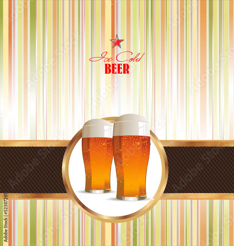 Ice cold beer background