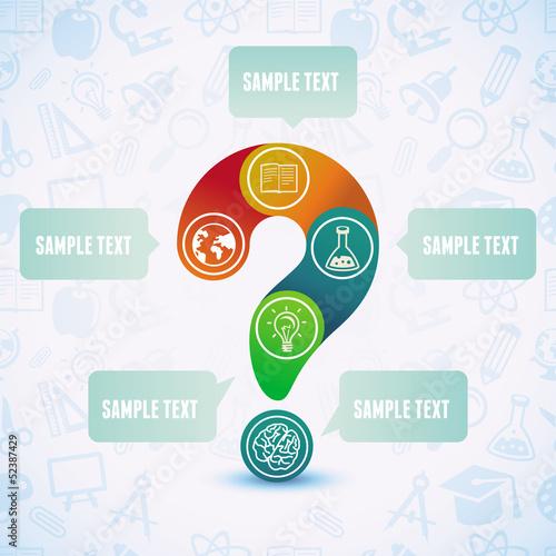 Vectoor education concept -  question sign
