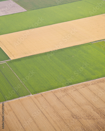 Dutch farm landscape from above, The Netherlands