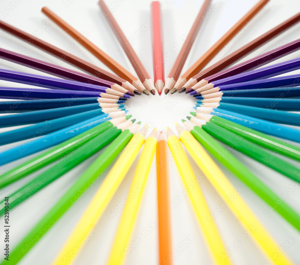 colorful pencils isolated on white background colorful pencils isolated on white background