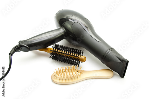 Haarbürste mit Haarföhn