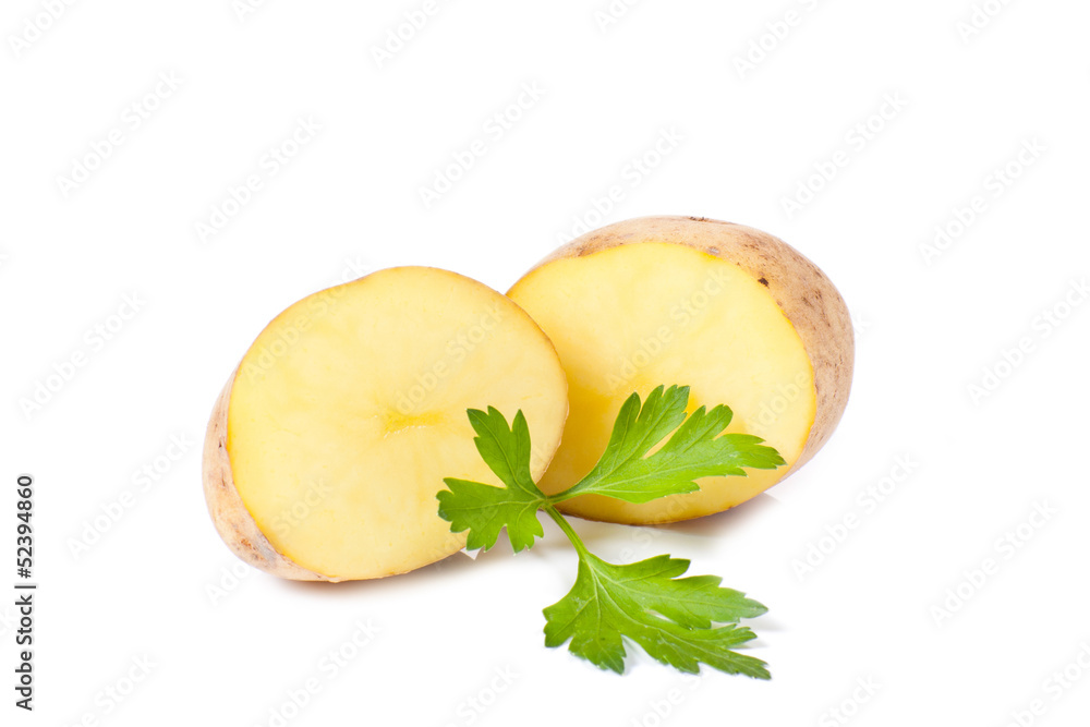 New potato and green parsley