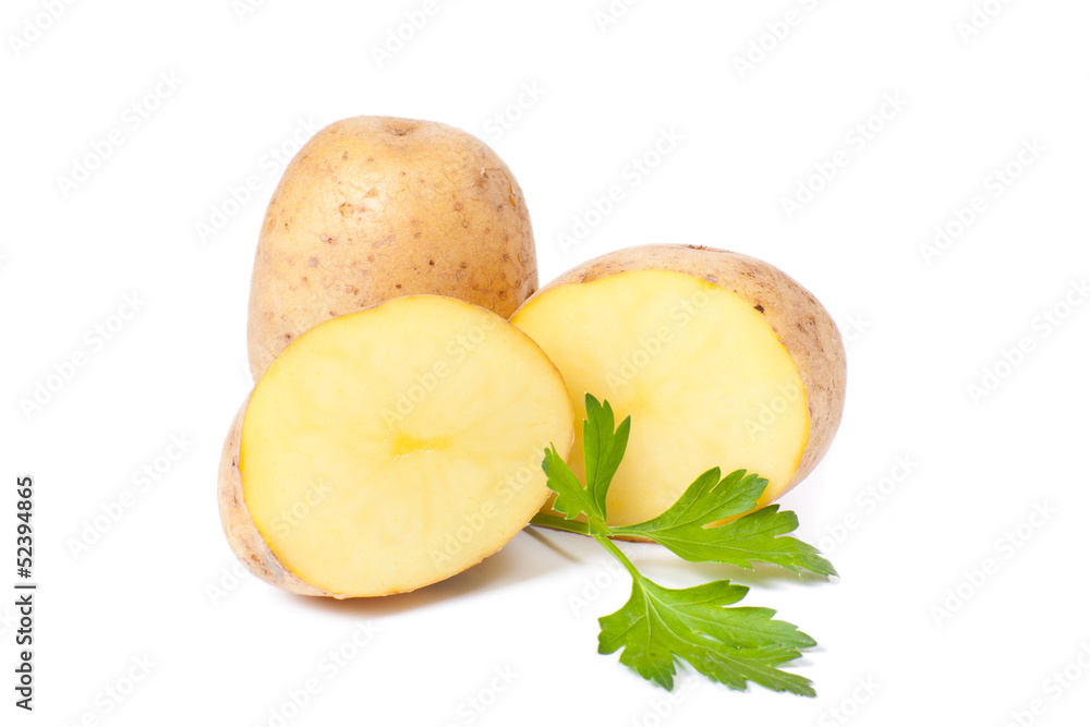 New potato and green parsley New potato and green parsley