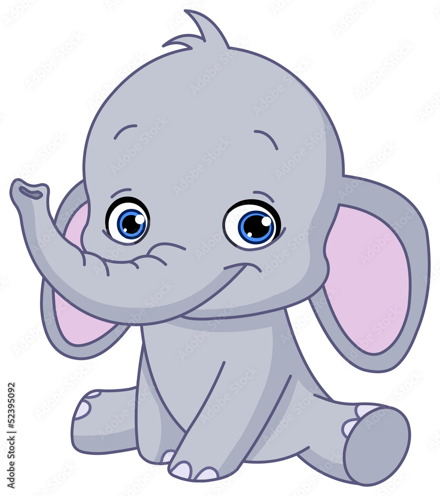 Naklejka premium Baby elephant
