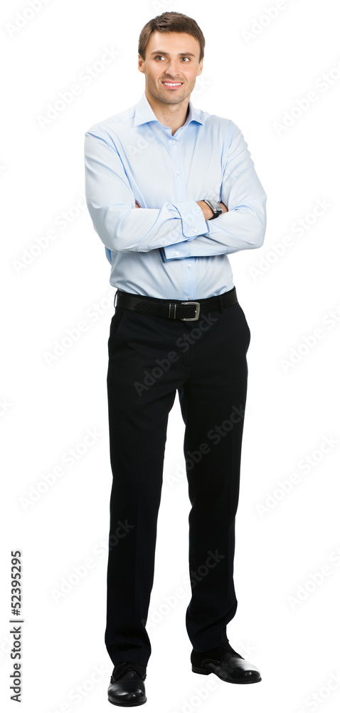 Smiling businessman, over white Smiling businessman, over white