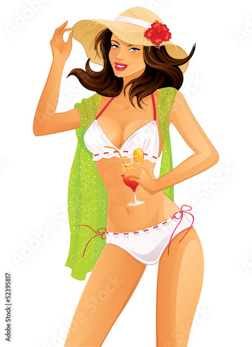 Sexy woman in bikini