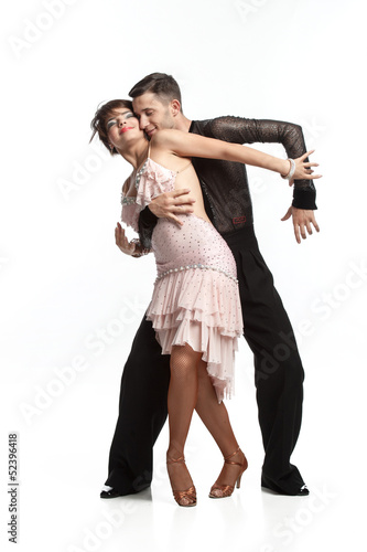 beautiful couple in the active ballroom dance