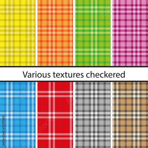 Various textures checkered