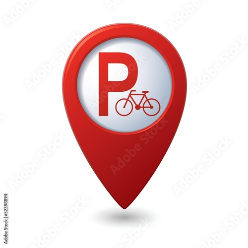 Free Download Parking for bicycle icon on map pointer - GFXLoad