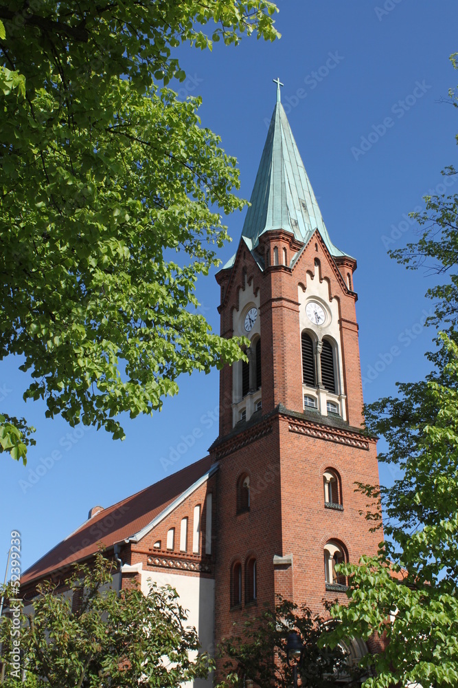 Fototapeta premium Kirche Maria Meeresstern auf der Inselstadt Werder