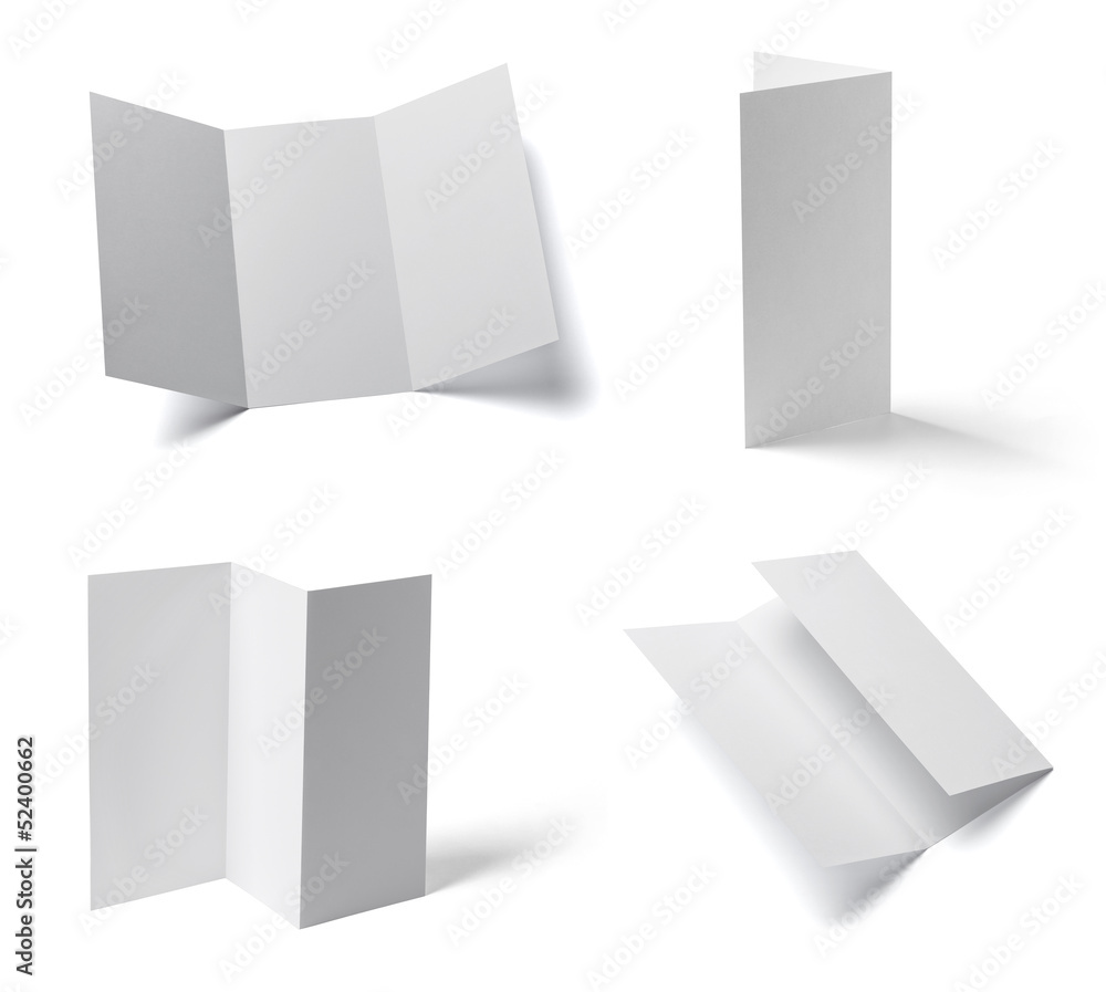 folded leaflet white blank paper template book folded leaflet white blank paper template book