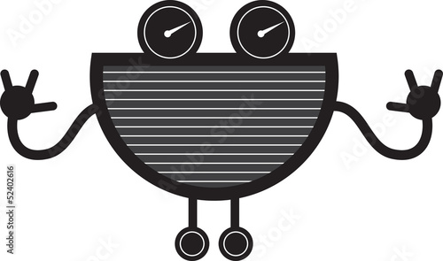 Robot creature with large grill mouth
