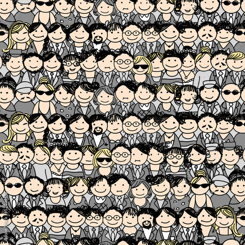 Seamless pattern with people icons for your design