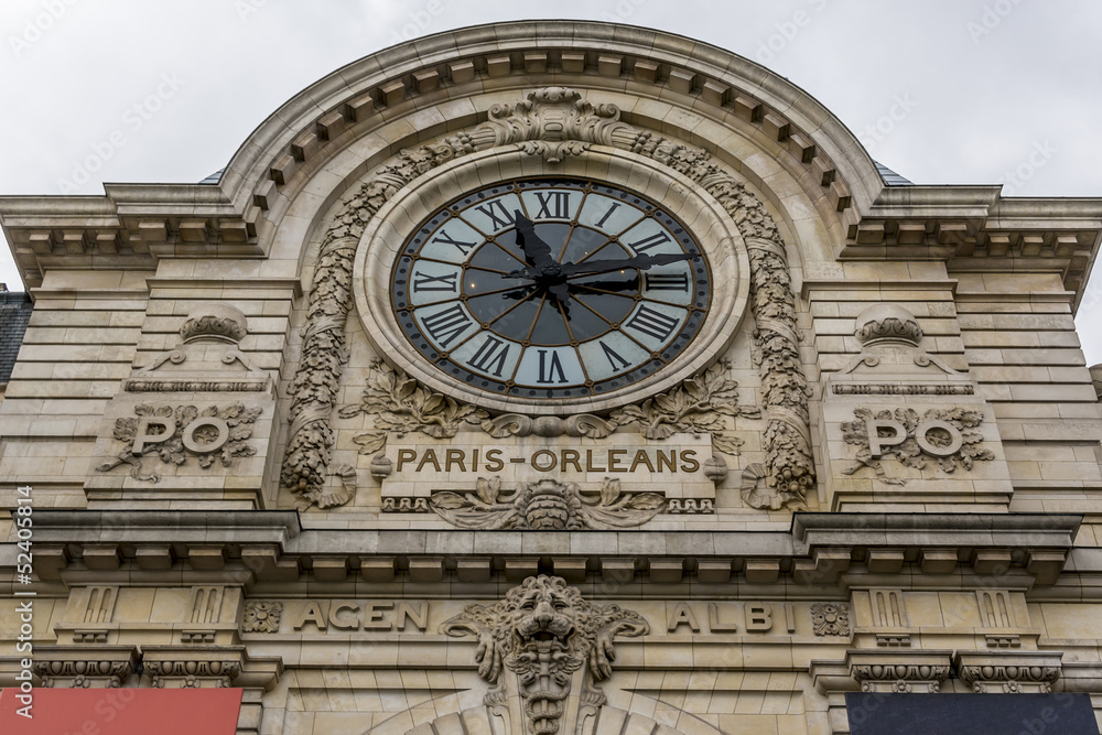 Orsay Museum (former Gare Orsay - railway station) detail, Paris