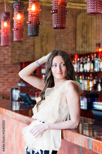 Pretty girl in the bar